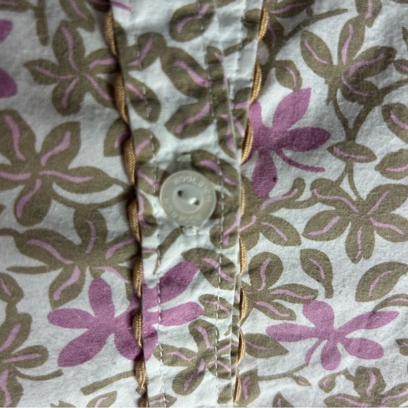 Woolrich Cotton Vintage Floral Blouse Small cap sleeve - Picture 4 of 8